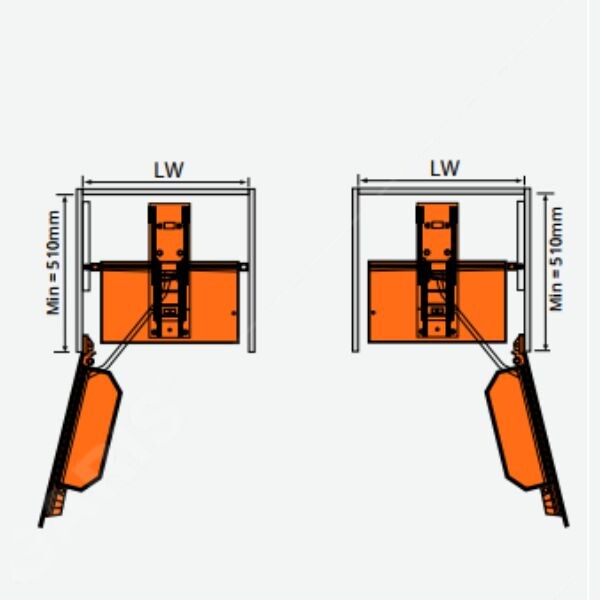 Tủ đồ khô 6 tầng khay nhôm cánh mở Garis MS6.45GA