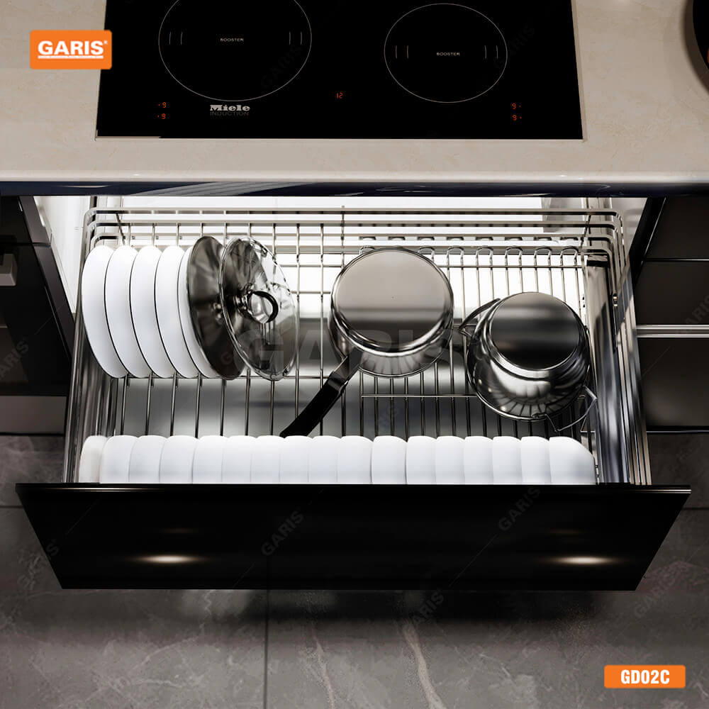 Giá bát đĩa, cánh kéo Garis GD02C - cánh mở Garis GD04C