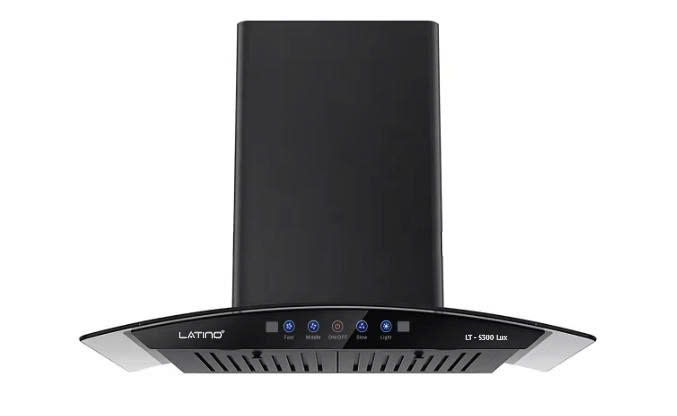 Máy hút khói, hút mùi kính cong Latino LT-S300Lux (điều khiển cảm biến vẫy tay)