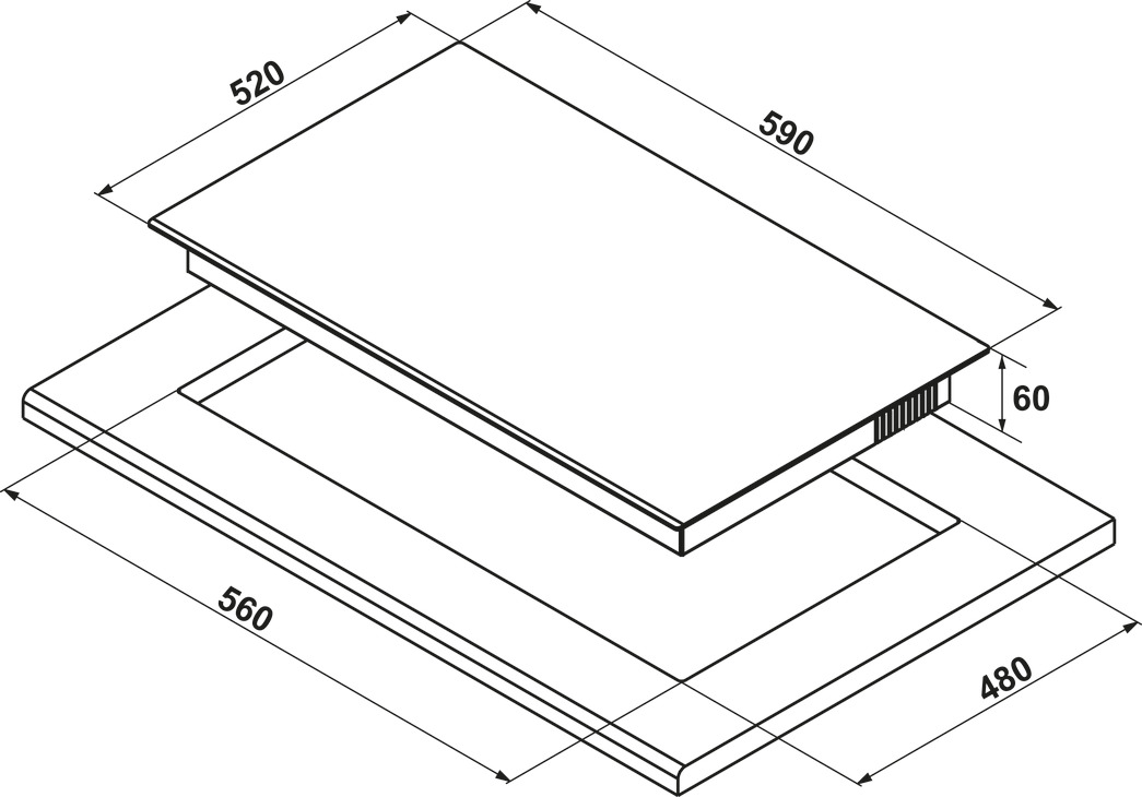 Bếp từ 3 vùng nấu Hafele HC-I60371B