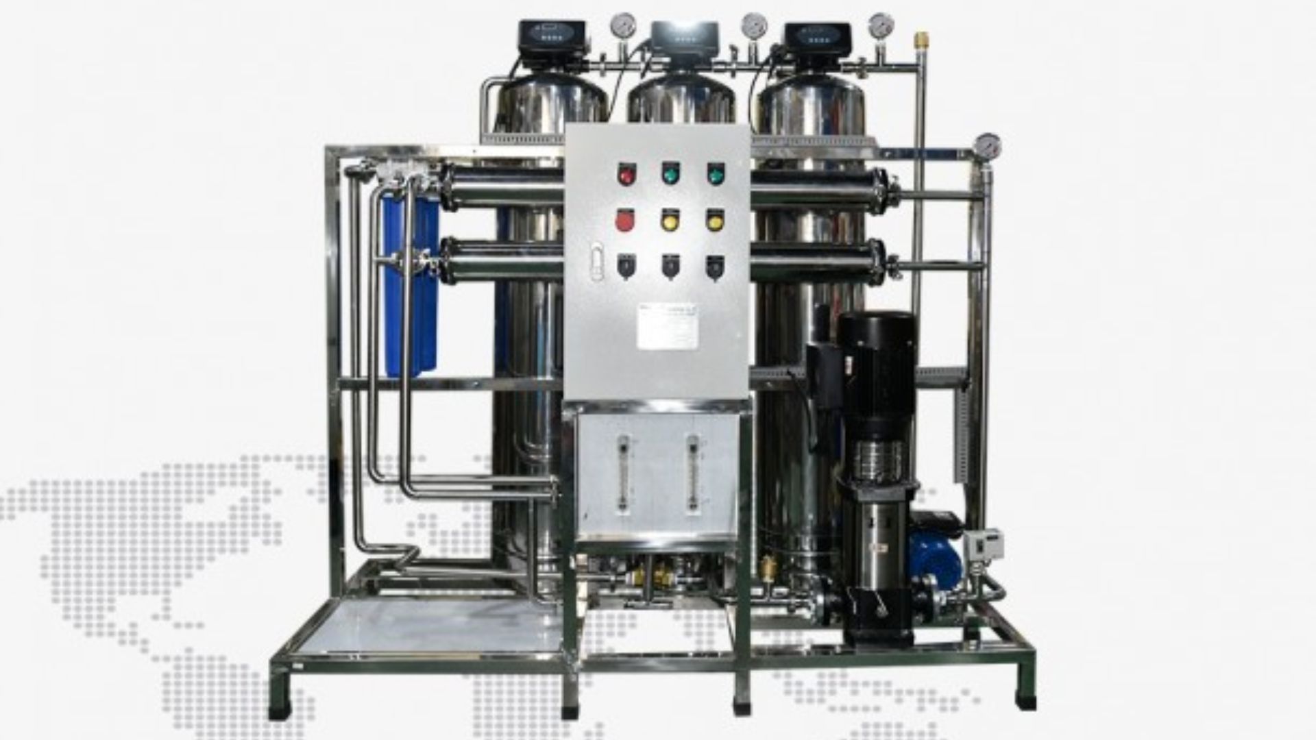 Hệ thống lọc nước RO công nghiệp 500 L/h cột inox