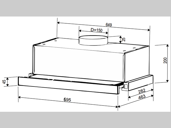 Máy hút khói, hút mùi  âm tủ Bauer BC 6002I NEW