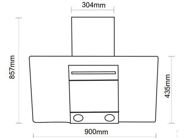 Máy hút khói, hút mùi kính vát Bauer BC 90ES Plus