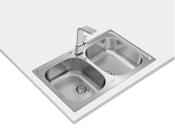 Chậu rửa 2 hộc Teka UNIVERSE 80T-XP 2B