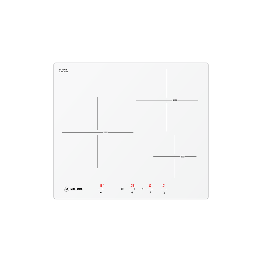 Bếp từ 3 vùng nấu MI593B/W