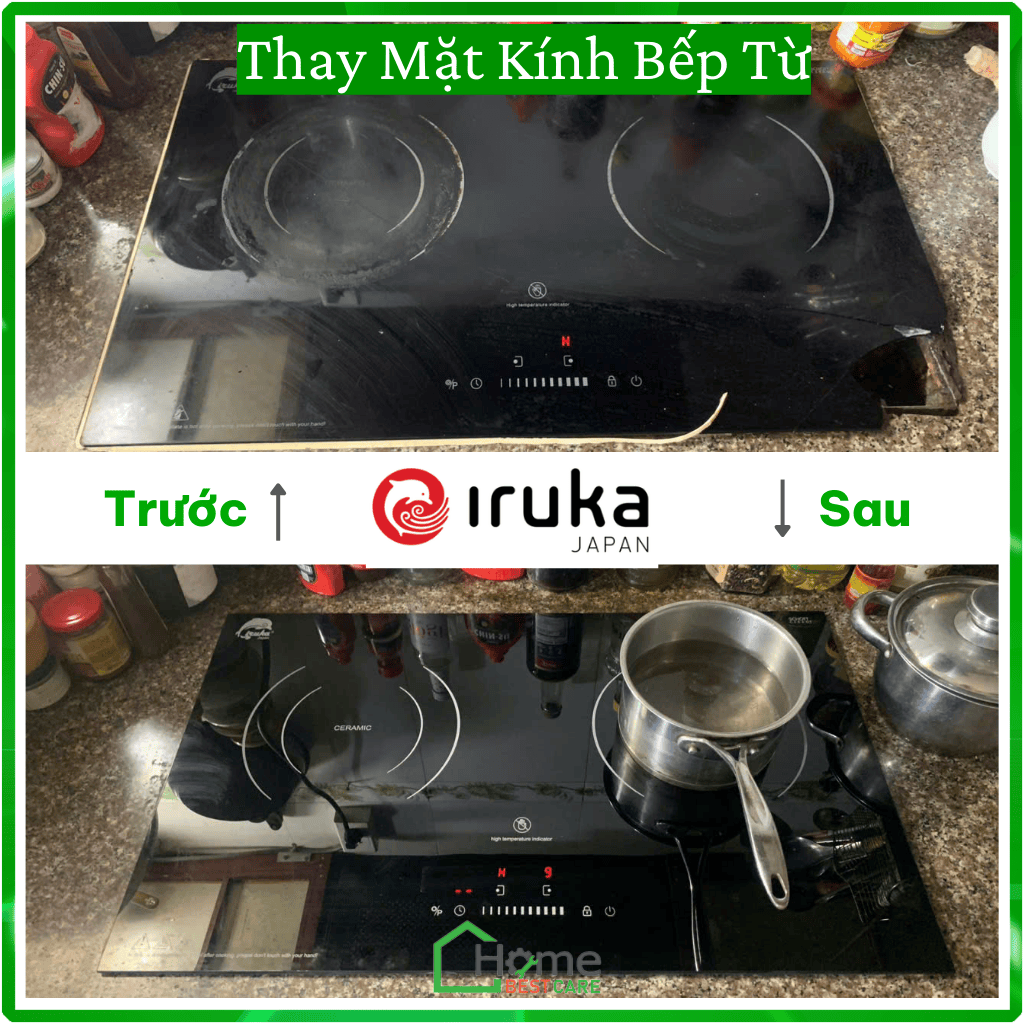 Thay mặt kính bếp điện từ Iruka