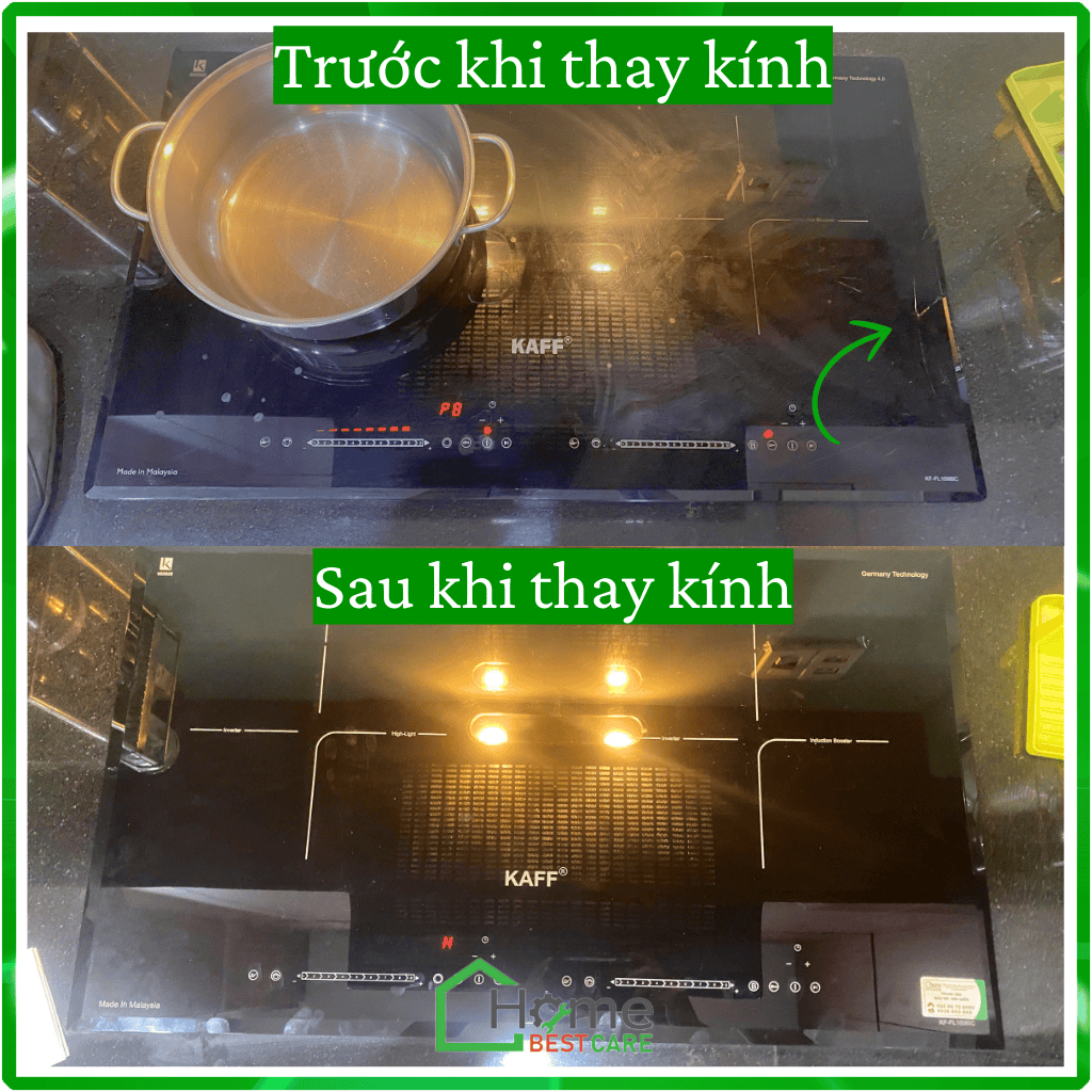 Thay mặt kính bếp điện từ Kaff