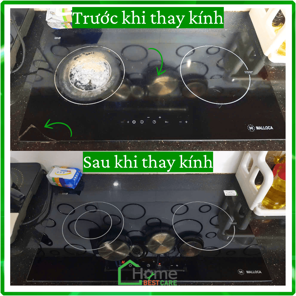 Thay mặt kính bếp điện từ Malloca