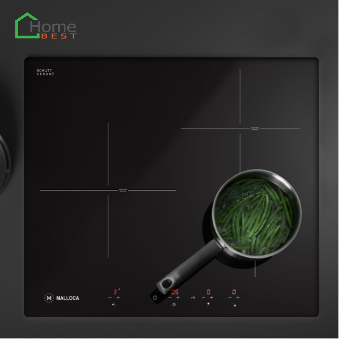 Bếp từ 3 vùng nấu MI593B/W