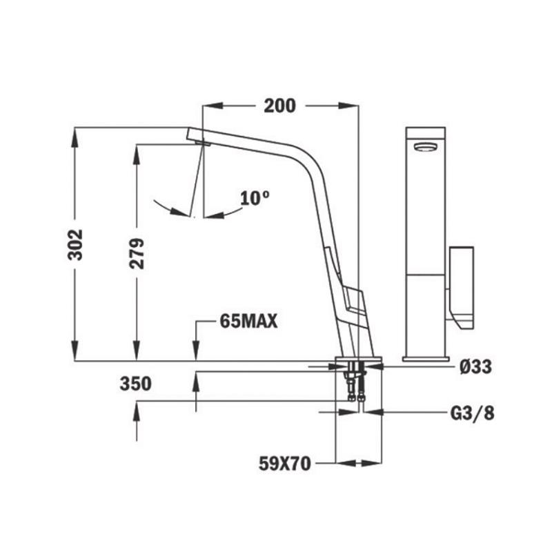 Vòi rửa Teka IC 915 BLACK