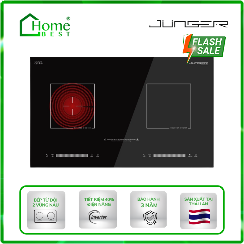 Bếp điện từ kết hợp hồng ngoại Junger ID-16