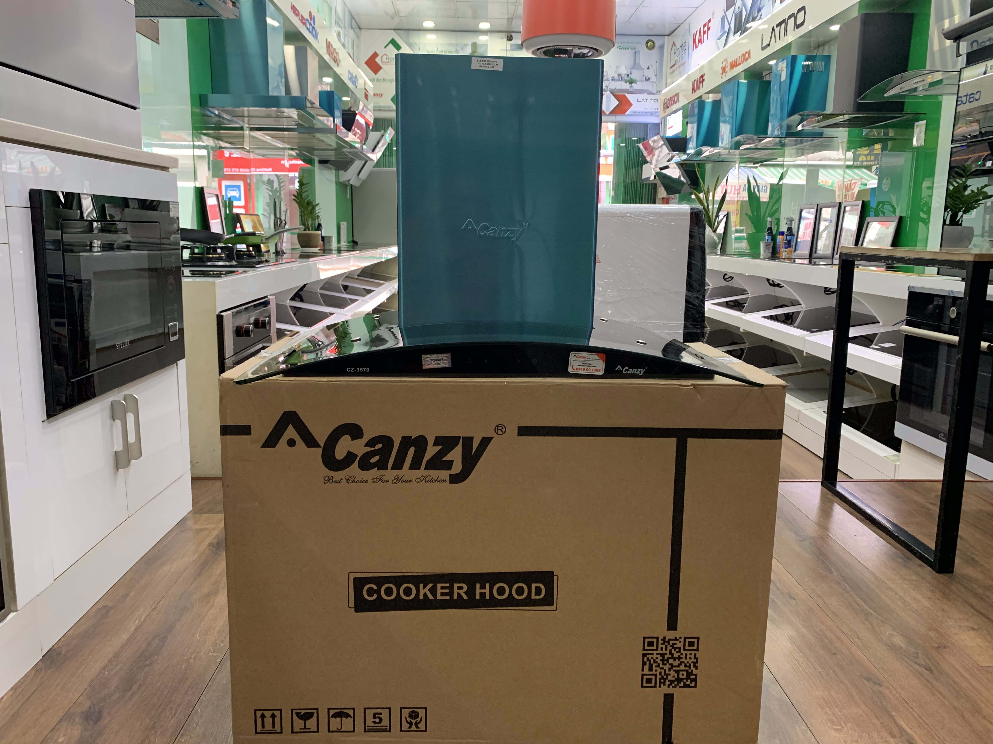 Máy hút khói, hút mùi kính cong Canzy CZ 35