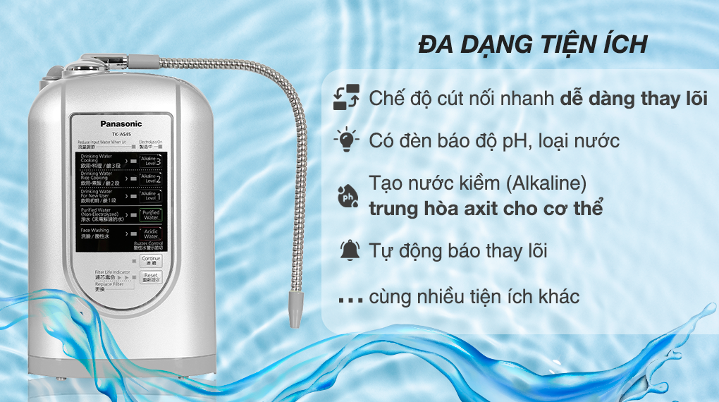 Máy lọc nước ion kiềm Panasonic TK-AS45