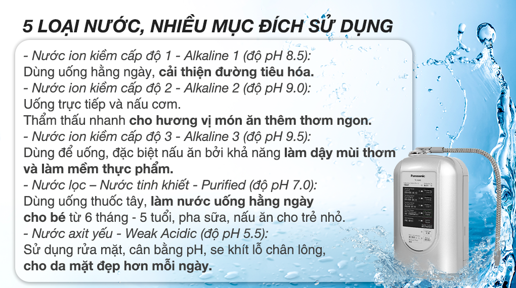 Máy lọc nước ion kiềm Panasonic TK-AS45
