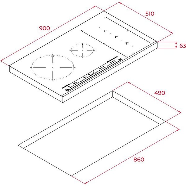 Bếp điện từ đa vùng nấu Teka IZS 96600 MSP