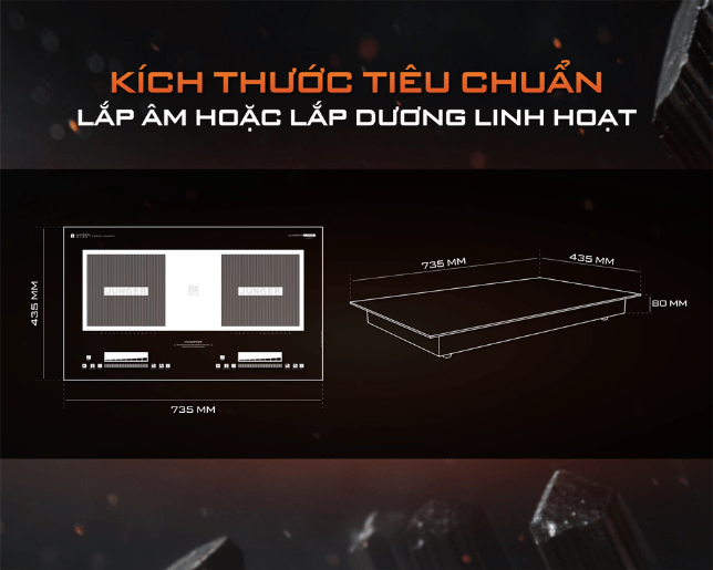 Bếp từ đôi Junger CEJ-220-INVERTER