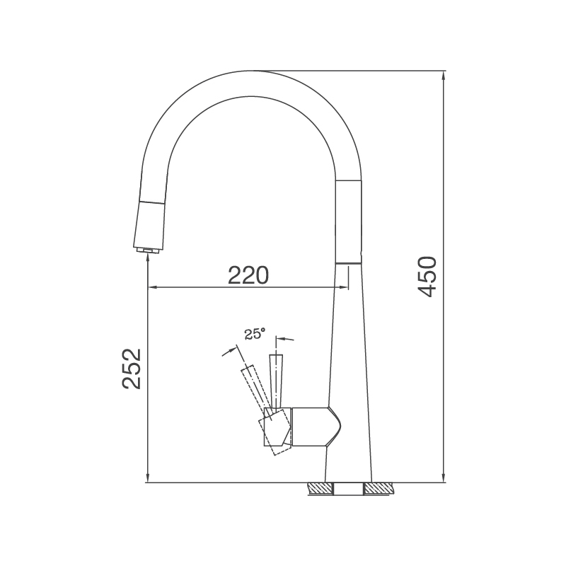 Vòi rửa inox dây rút Malloca K095-SS