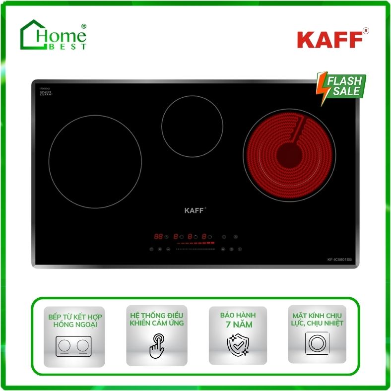 Bếp từ kết hợp hồng ngoại Kaff KF-IC5801SB