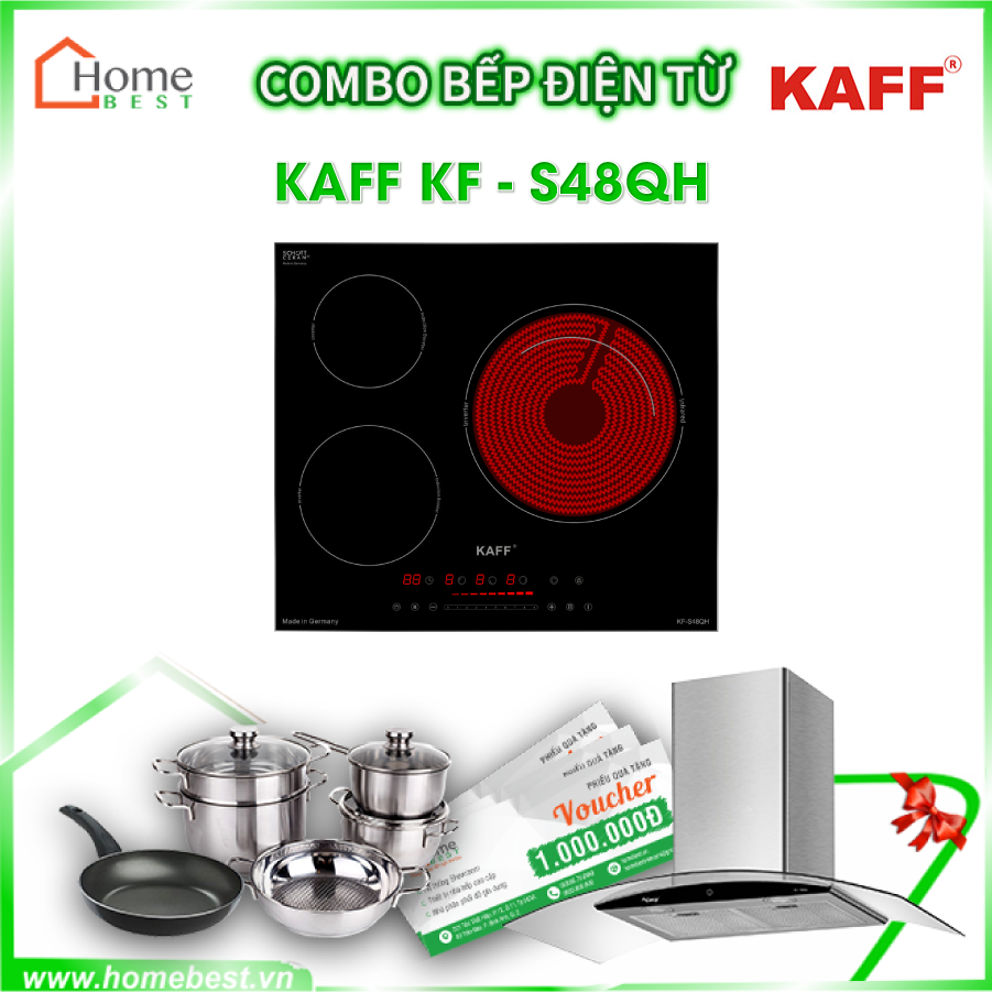 (Combo) Bếp điện từ kết hợp hồng ngoại Kaff KF-S48QH Plus