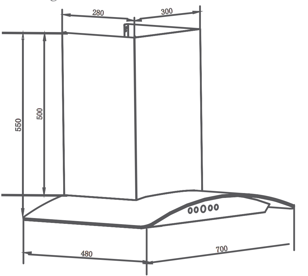 Máy hút khói, hút mùi kính cong Canzy CZ-H1170KC ( điều khiển cảm ứng vẫy tay )
