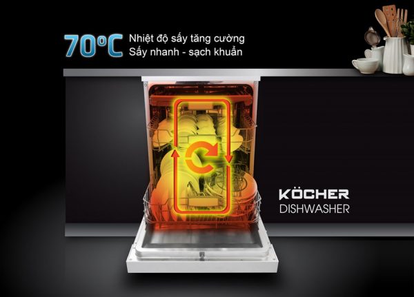 Máy rửa chén bát Kocher KDEU 8835BL