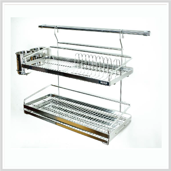 Kệ chén tầng + thanh treo inox 304 Higold 20106