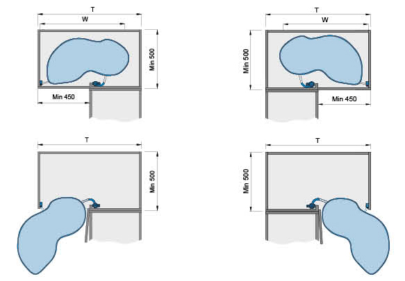 Kệ chiếc lá mở trái - phải (900mm)