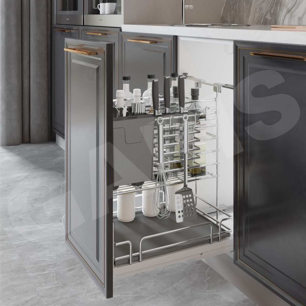 COMBO Phụ kiện tủ bếp cao cấp GARIS (4 Món) - Combo 3