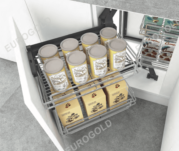 Giá liên hoàn nan dẹt, ray âm giảm chấn, Eurogold EPL101 (trái)/ EPL102 (phải)