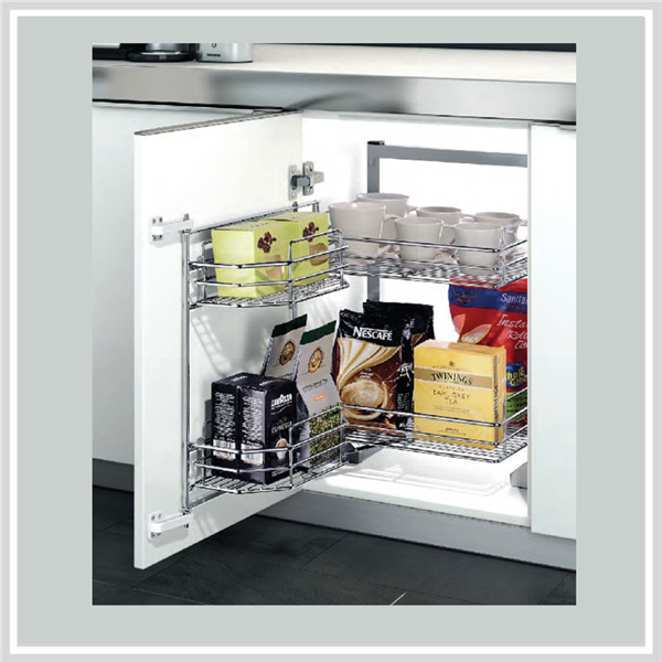 Kệ thực phẩm 4 rổ tủ dưới Inox 304