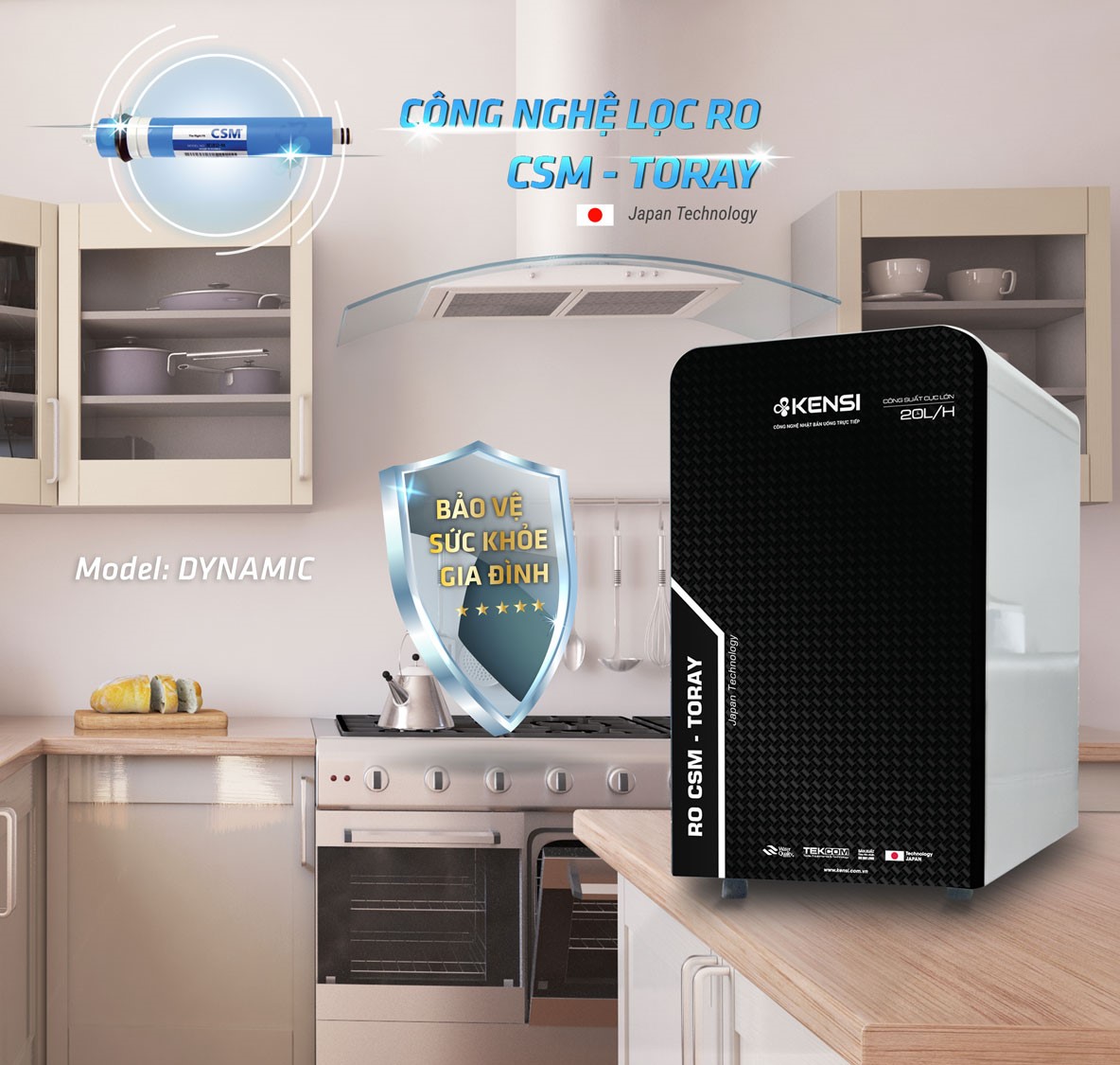 Máy lọc nước để gầm bếp Kensi Dynamic