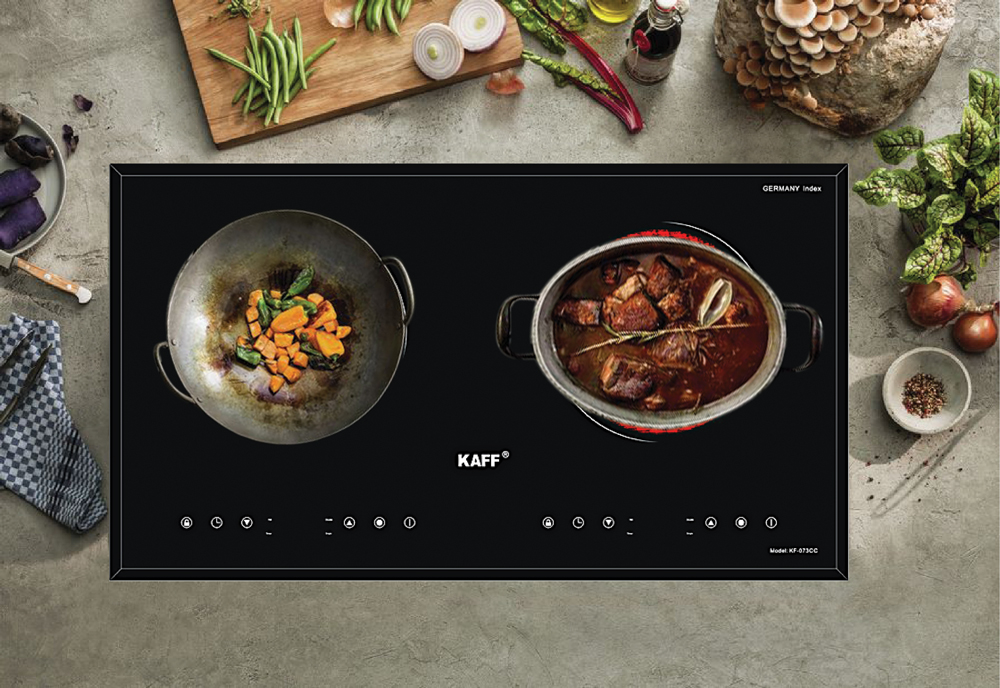 (Combo) Bếp hồng ngoại đôi Kaff KF-073CC