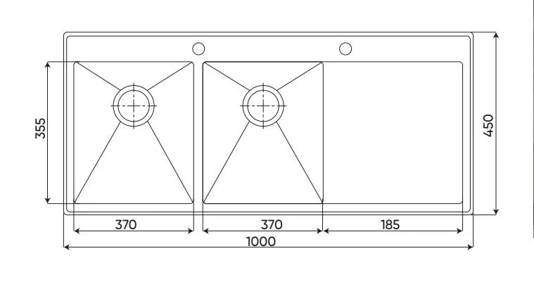 Chậu rửa INOX Kaff  KF-HM10045