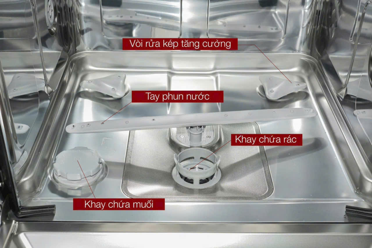 Máy rửa chén bát Kaff KF-SBL77805B17 GRC - Sấy PTC Tự động (New 2026)