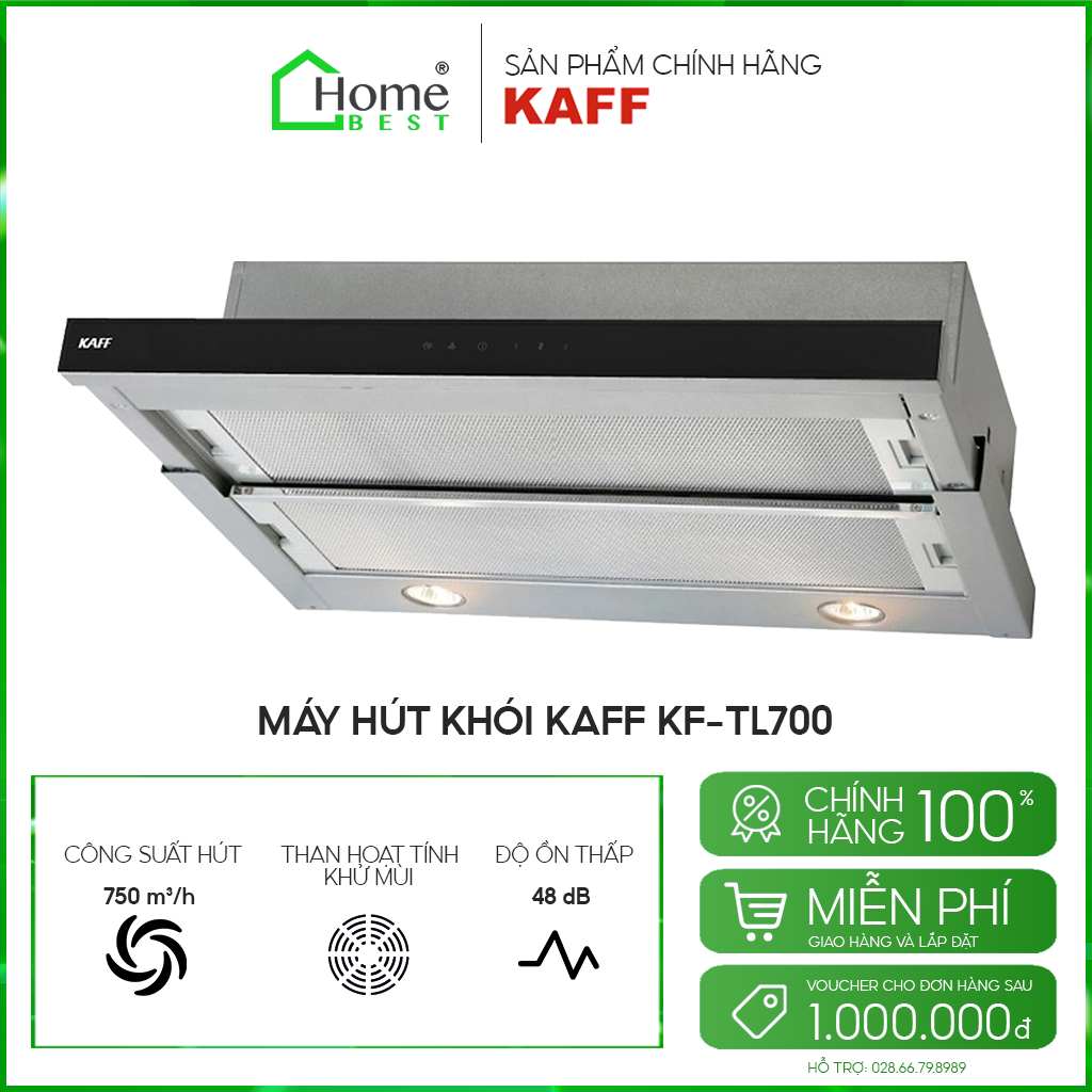 Máy hút khói, hút mùi âm tủ KAFF KF-TL700
