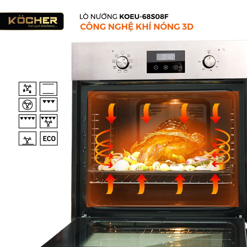 Lò nướng âm tủ Kocher KOEU-68S08F