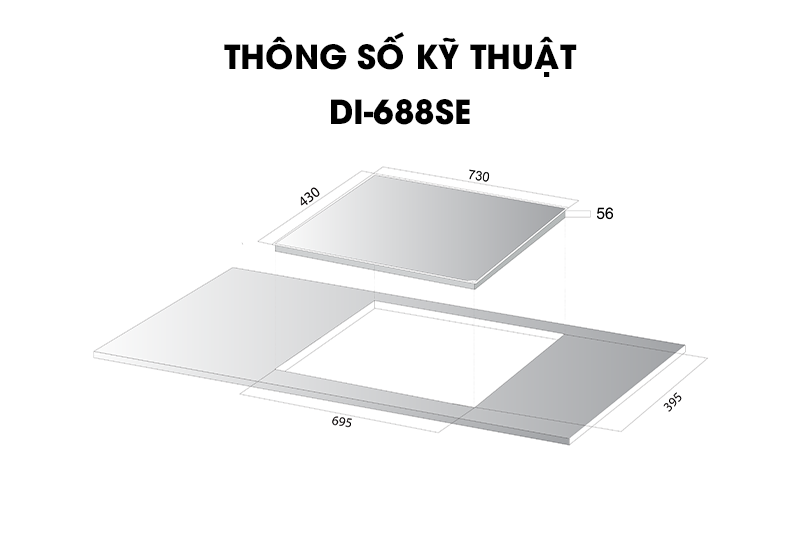 Bếp từ đôi Kocher DI-688SE