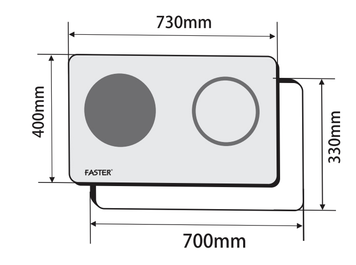 Bếp từ kết hợp hồng ngoại Faster FS-2SIR