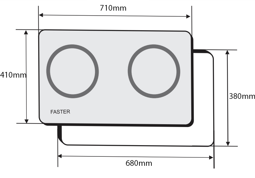 Bếp điện từ đôi Faster FS 628I