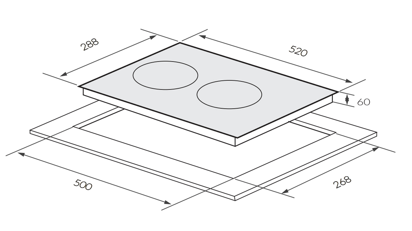 Bếp từ đôi Domino GrandX GX ID505