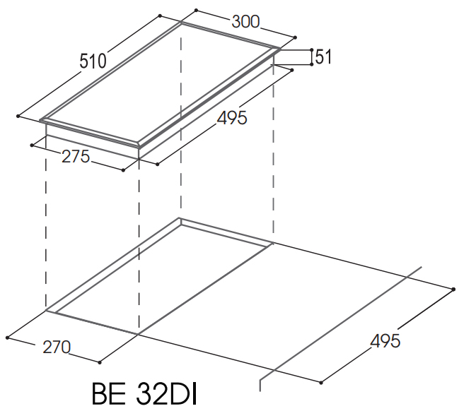 Bếp từ đôi Domino Bauer BE 32DI