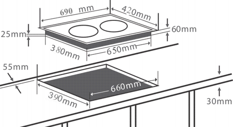 Bếp từ đôi Chefs EH-DIH2000A