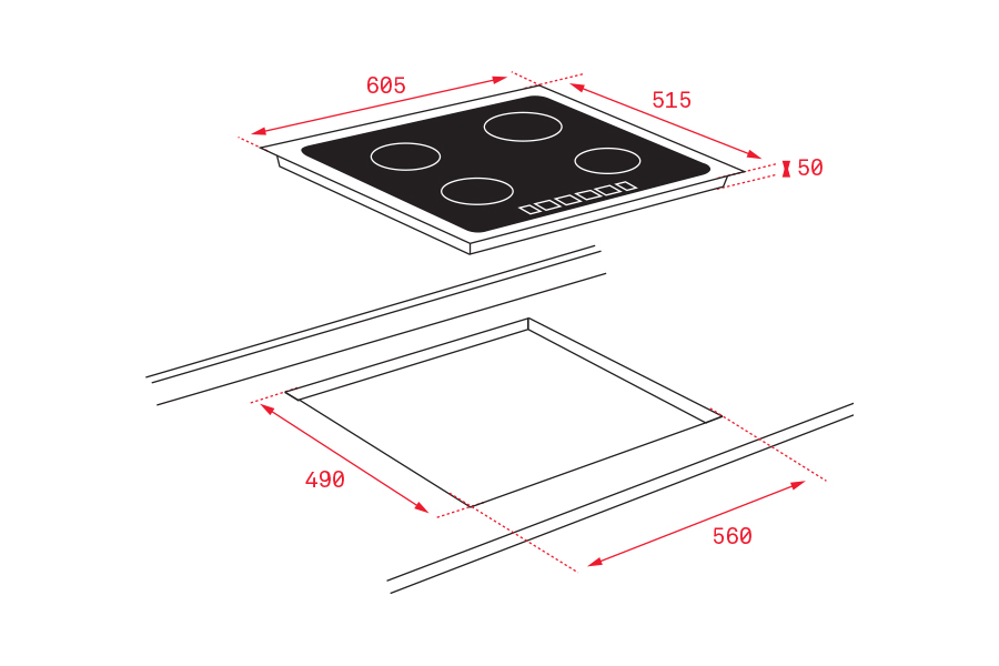 Bếp từ 3 vùng nấu Teka IZF 65320 BK MSP