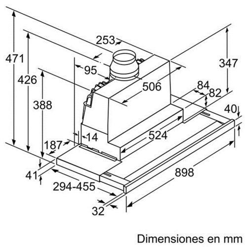 Máy hút khói, hút mùi âm tủ Bosch DFS097A51B