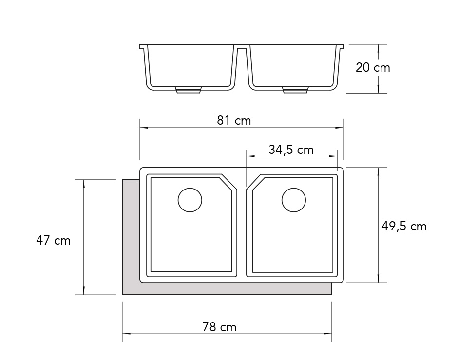 Chậu rửa 2 hộc Cata FRS-2 SV
