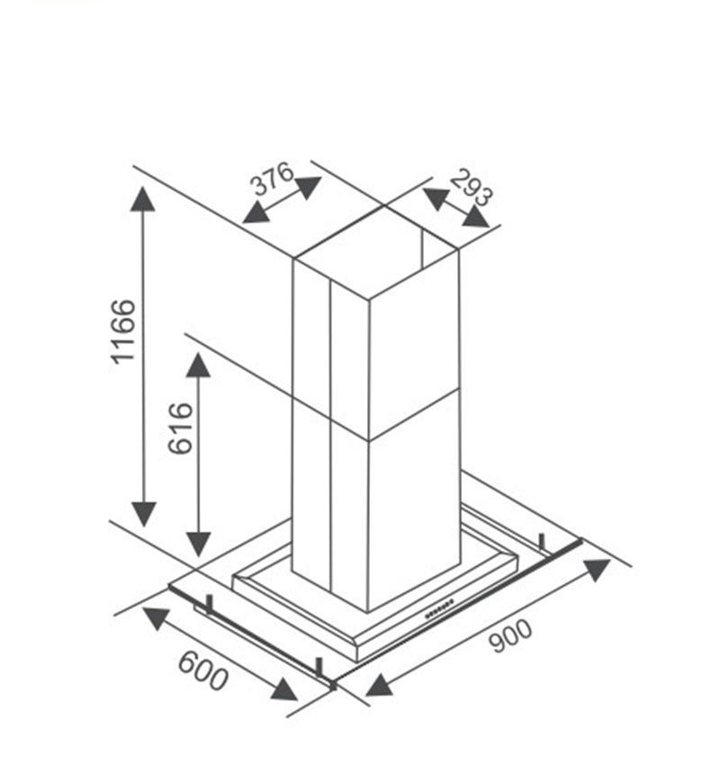 Máy hút khói, hút mùi đảo Canzy CZ ISO 90E