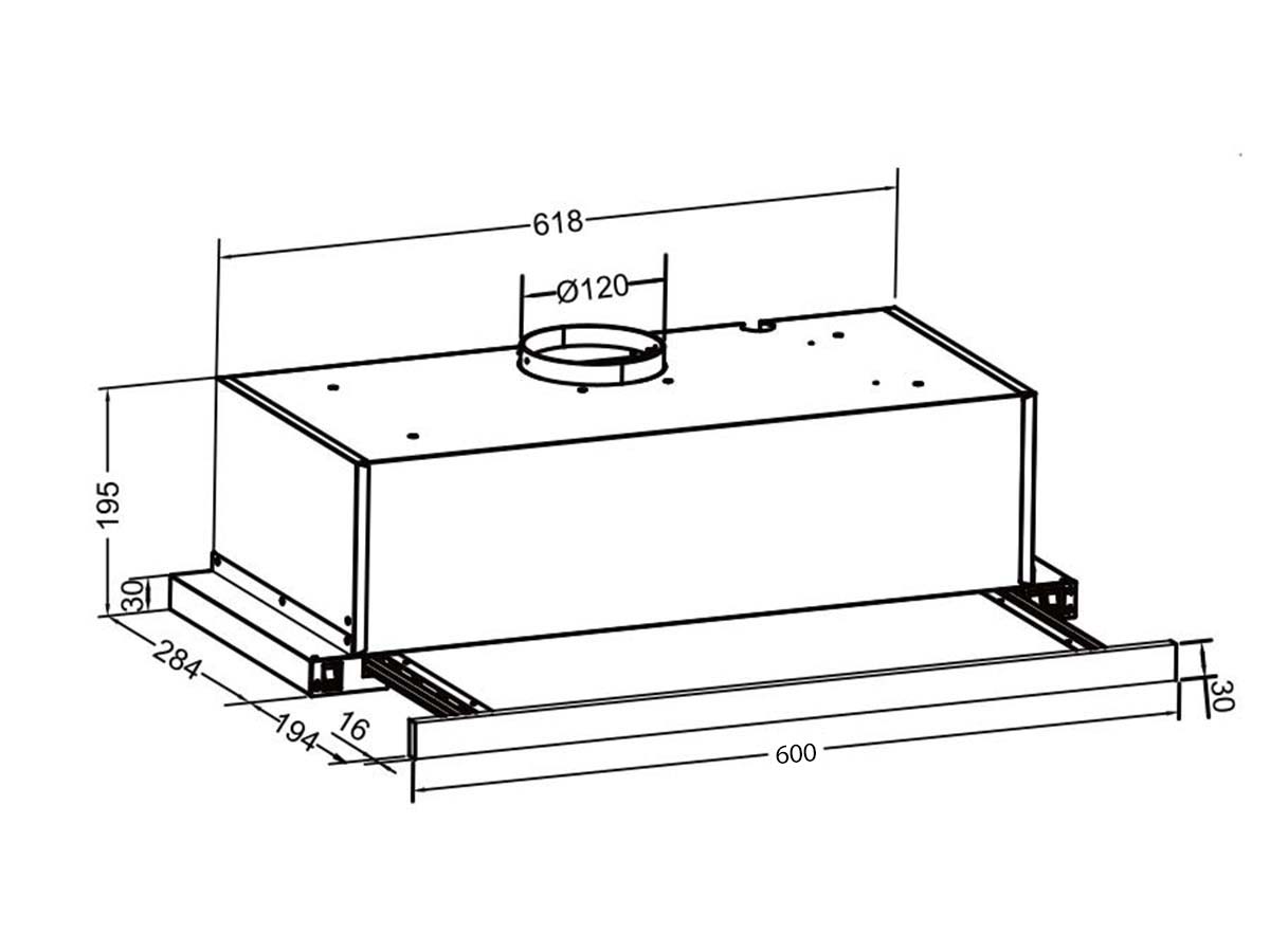 Máy hút khói, hút mùi âm tủ Eurosun EH - 60AF85S
