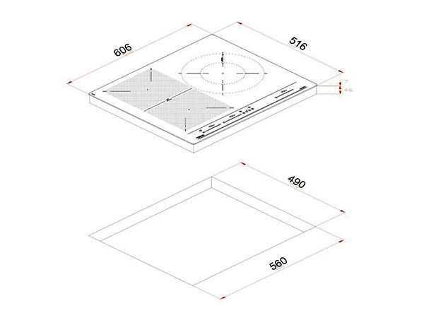 Bếp từ 3 vùng nấu Teka ITF 65320 BK MSP