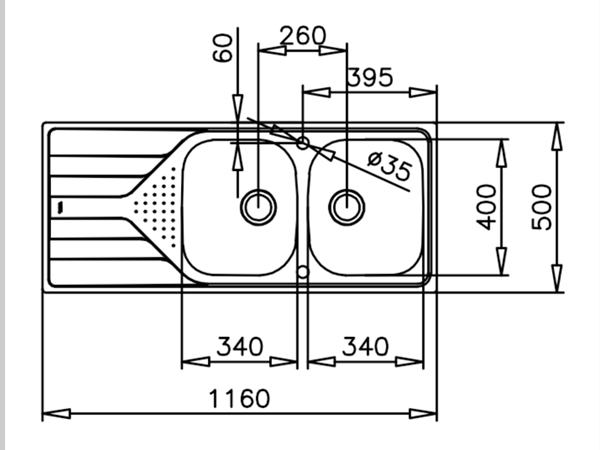 Chậu rửa 2 hộc Teka UNIVERSE 80T-XP 2B 1D