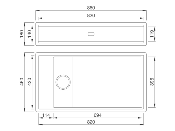 Chậu rửa bằng đá Malloca MYST K86S-K86L